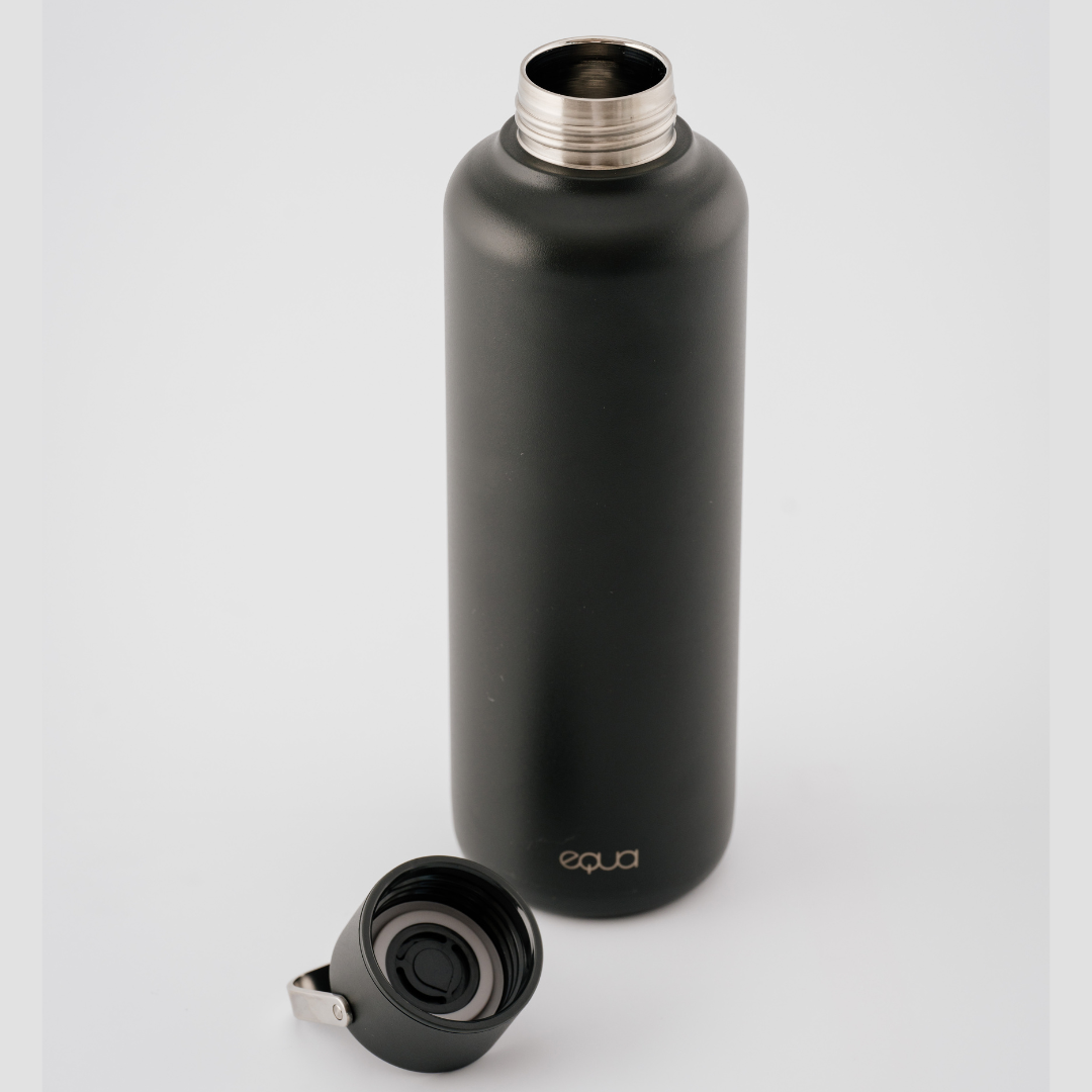 Equa - RVS Thermofles Zwart (600 ml)