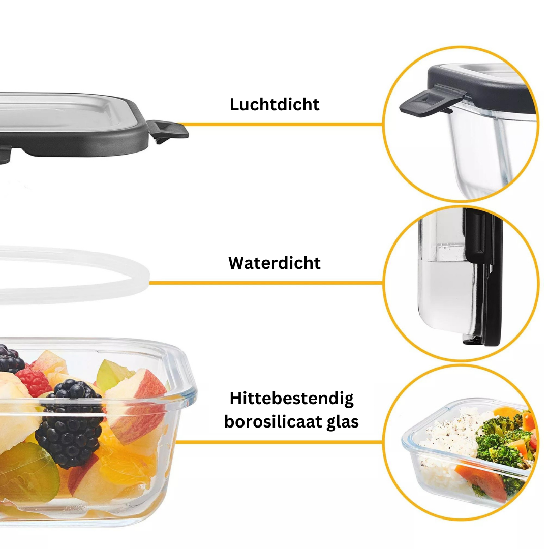 Silberthal Glazen Voedselcontainer - set van 3