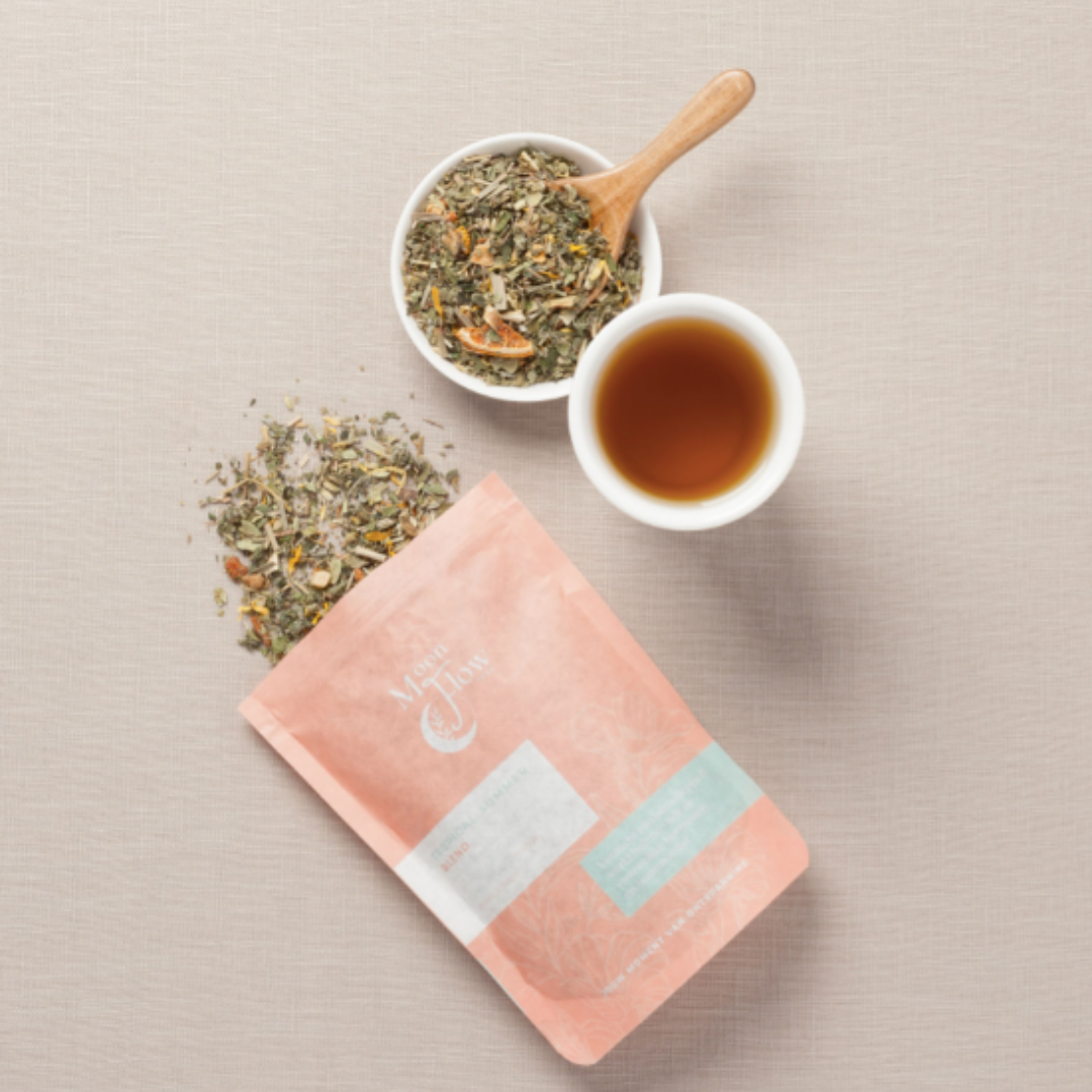 Moon Flow Thee Tropical tegen menstruatiepijn - 75 gram (caffeïne-vrij)