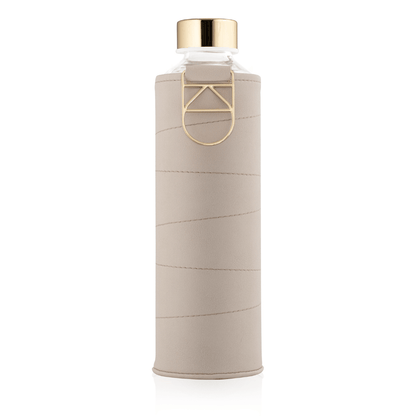 Equa - Glazen fles Beige met cover (750 ml)