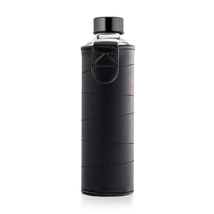 Equa - Glazen fles Graphite met cover