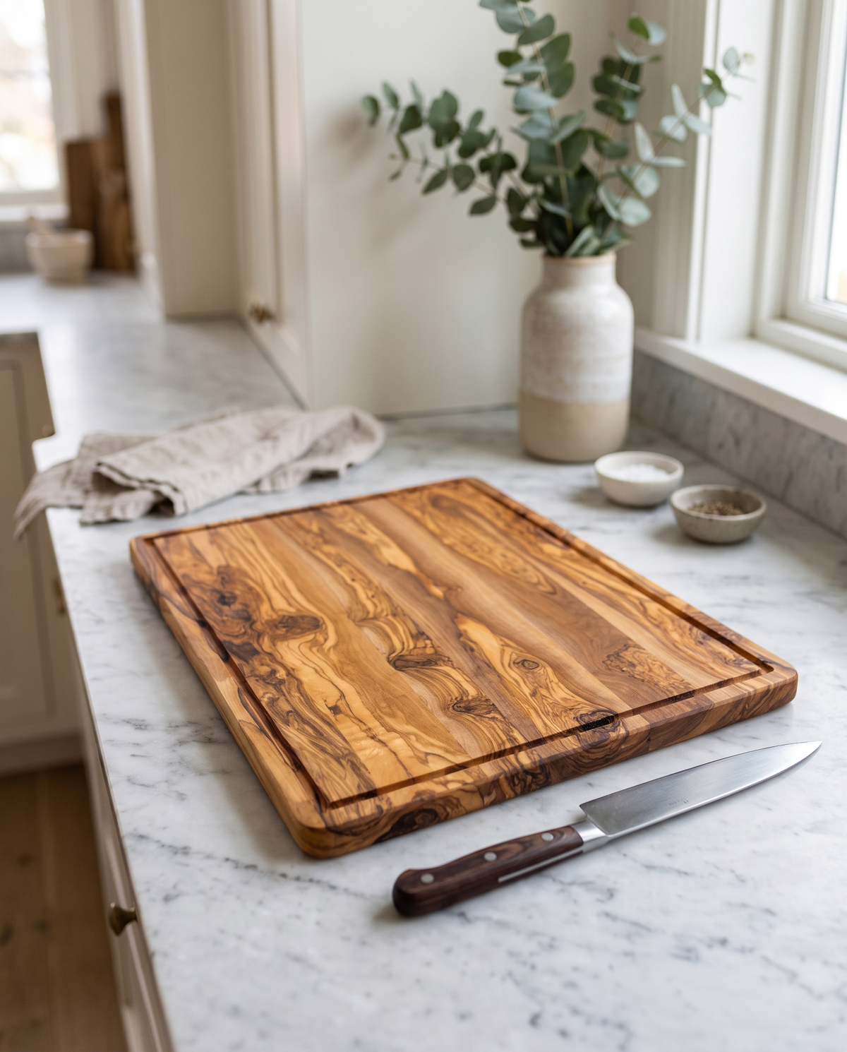 LOT BY NATURE Olijfhouten Snijplank 45 centimeter