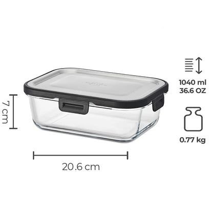 Silberthal Glazen Voedselcontainer set - 3 x 1 liter